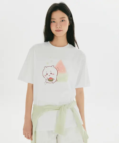[SPAO] Seoul Secret Short Sleeve T-Shirt (Light Pink) / [먼작귀] 반팔 티셔츠(LIGHT PINK)_SPRLG25U04