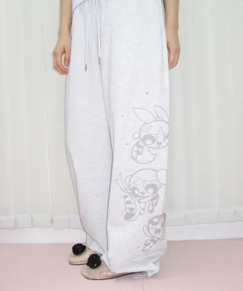 [AMES-WORLDWIDE] PPG HOTFIX DRAWING SWEAT PANTS LIGHT GREY