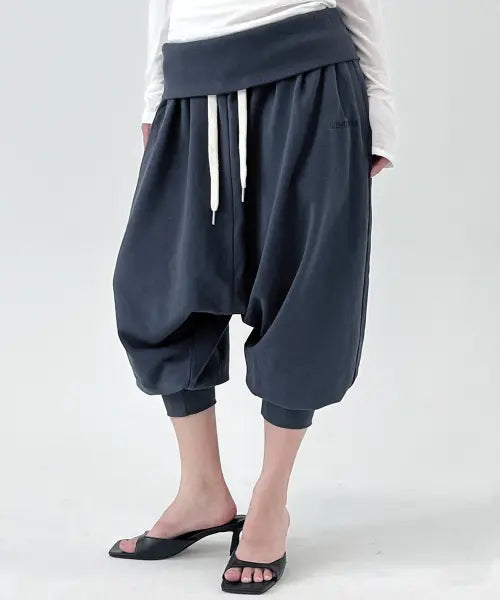 [ZIZEMUSEUM] BALLOON SWEATPANTS (NAVY)