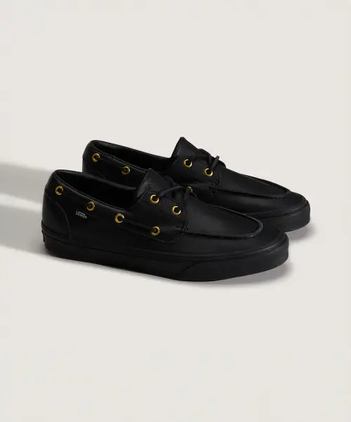 [VANS] 2-Eyelet Boat Shoe - LEATHER BLACK / 2-아일렛 보트 슈즈 - (레더) 블랙 / VN000Z11CJK1