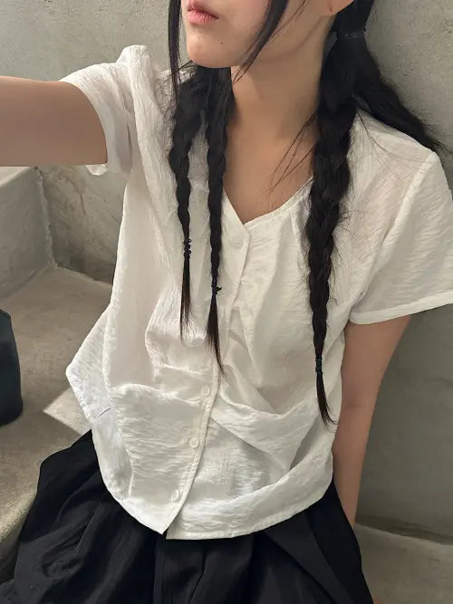 [APOEM] Shirred Flow Blouse (2C)