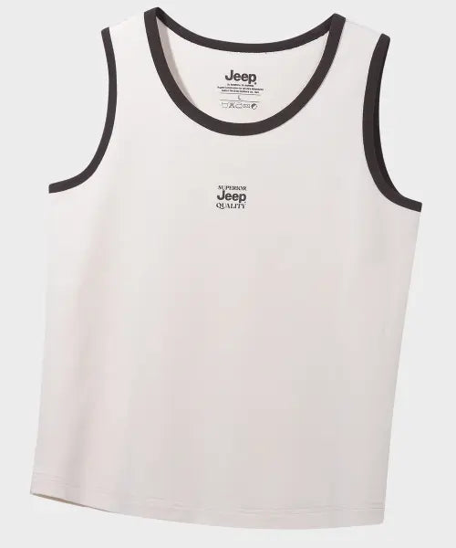 [JEEP] Women's Wavy Sleeveless Ringer T-Shirt / WOMEN WAVY 링거 민소매 티셔츠 (JR5TSF052LL)