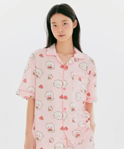 [SPAO] [Munjakgwi] Small and Cute Summer Short-Sleeve Pajama (Pink) / [먼작귀] 먼가 작고 귀여운 여름 반팔 파자마(PINK)_SPPPG25U05
