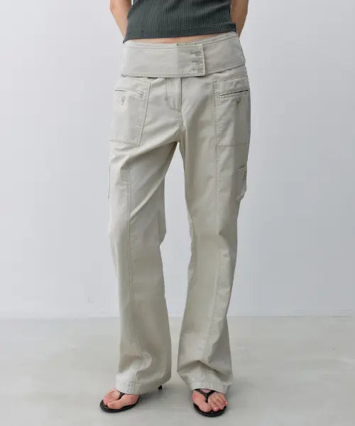 [INSILENCE WOMEN] Washed Cotton Pocket Pants LIGHT BEIGE / 워시드 코튼 포켓 팬츠 LIGHT BEIGE