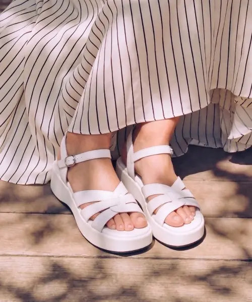 [APIED MARCHE] Ligne Blocking Midsole Cowhide Sandals 6cm / Ligne 블러킹 미드솔 소가죽 샌들 6cm -PM3037 (3color)