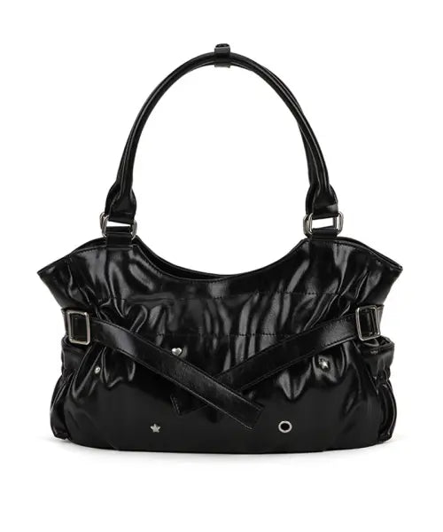[VANWALK] Twinkle Leather Tote Bag [Black] / 트윙클 레더 토트백 [블랙]