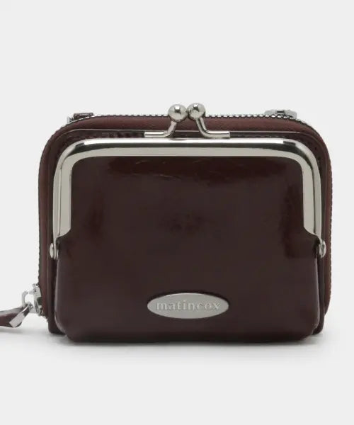 [MATINCOX] kisslock Card Wallet - Chocolate