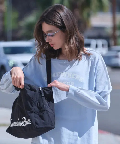 [SOMEWHEREBUTTER] Popo Duffle Bag - Black
