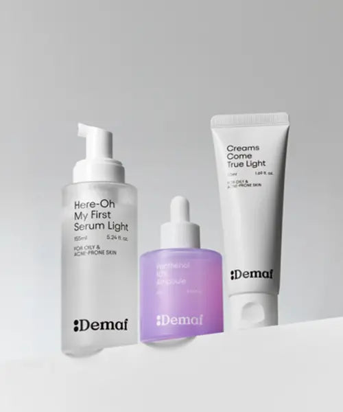 [DEMAF] Calming Routine for Oily/Combination Skin (All-Around Base Light 155ml + Panthenol 10% Ampoule 60ml + Cream Chu Light 50ml) / [지성/복합성] 트러블 진정 루틴(만능기초 라이트 155ml 1개+판테놀 10% 앰플 60ml 1개+크컴츄 라이트 50ml 1개)