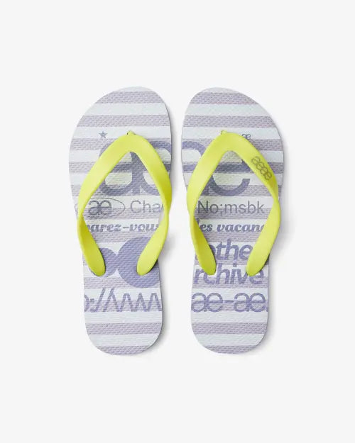[AEAE] WEB LOGO STRIPE FLIP FLOP [LAVENDER]