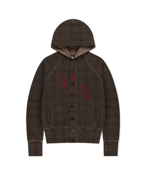 [SUNLOVETOUR] W 1872 Button Up Hoodie Brown