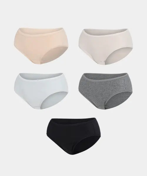 [HASUNGMIN CORP] Basic womens cotton brief 5PACK / 베이직 여성 삼각 면팬티 요일세트 5PACK