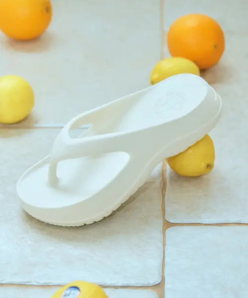 [OTZ] Beads Platform Flip Flops - Ivory / 비들 플랫폼 플립플랍 아이보리 OZFJGS211I