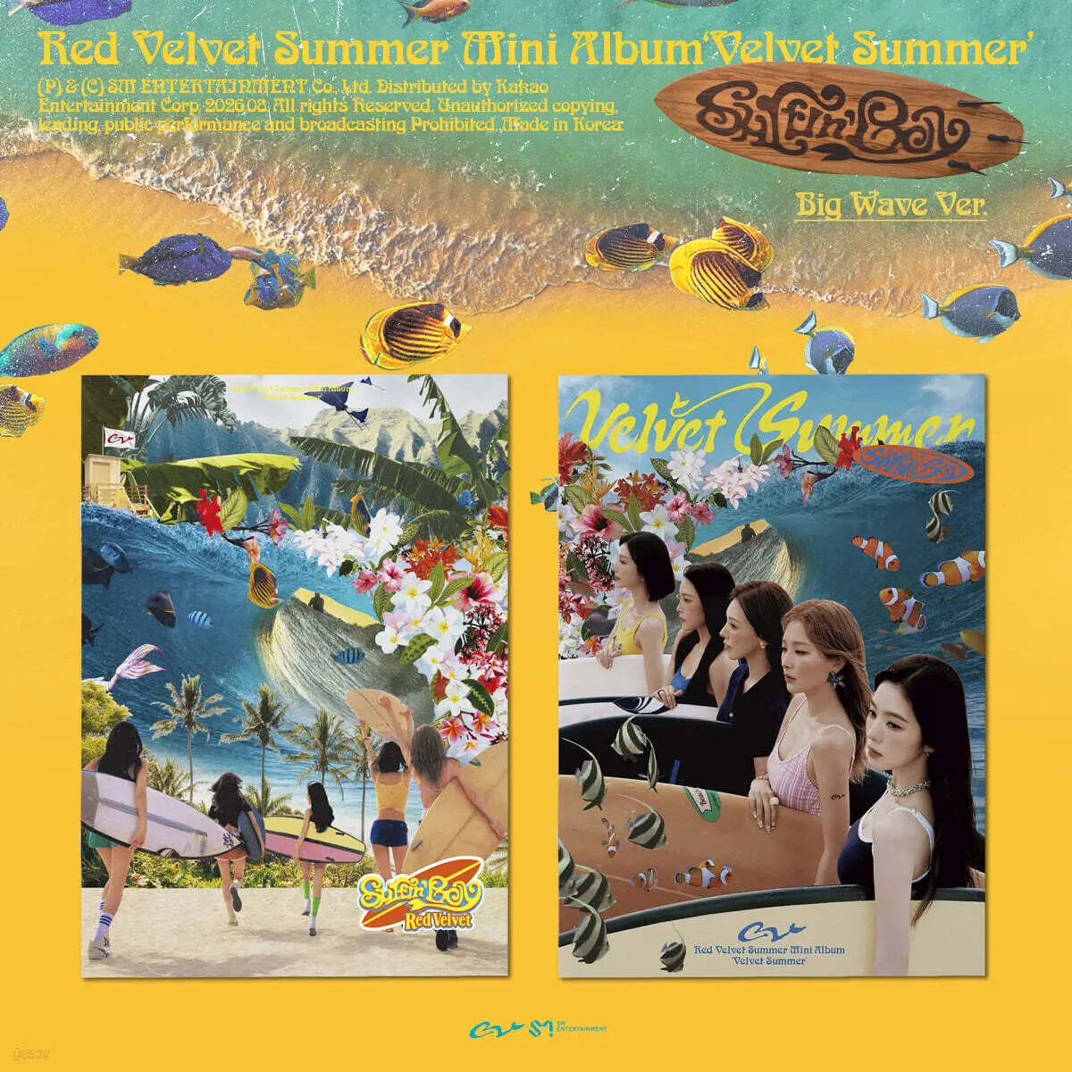 [Red Velvet] Red Velvet - Velvet Summer Mini Album [Big Wave Ver.] / 레드벨벳 (Red Velvet) - 여름 미니앨범 : Velvet Summer [Big Wave Ver.][2종 중 1종 랜덤발송]