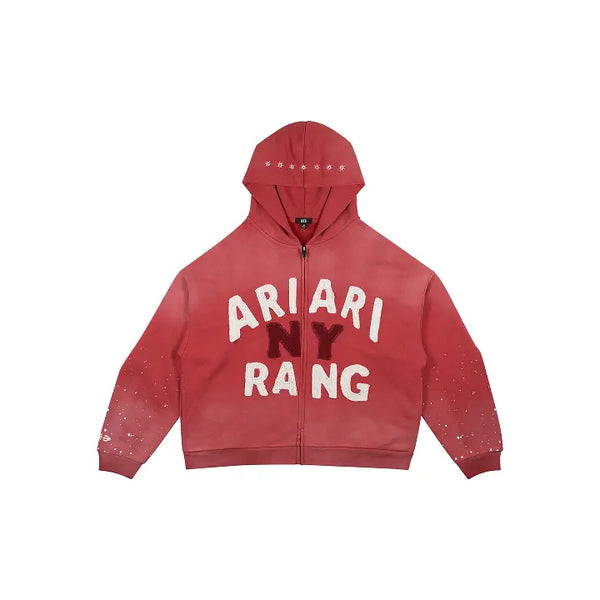 [BTS] Zip-up Hoodie (Red)