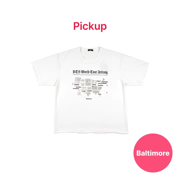 [BTS] [BALTIMORE] [US Exclusive] S/S Routing T-shirt (White)
