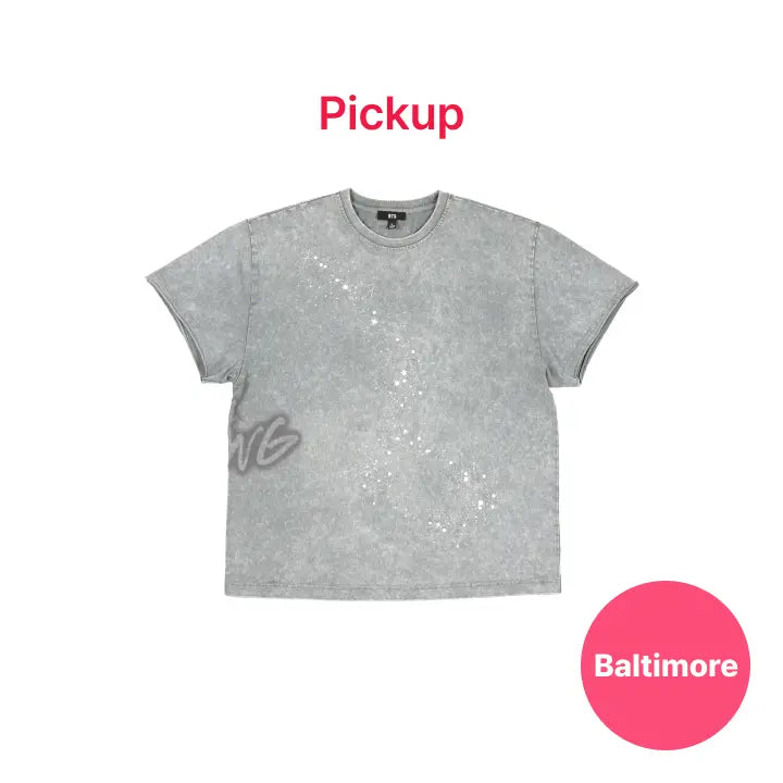 [BTS] [BALTIMORE] [US Exclusive] Big Dipper T-shirt (Gray)