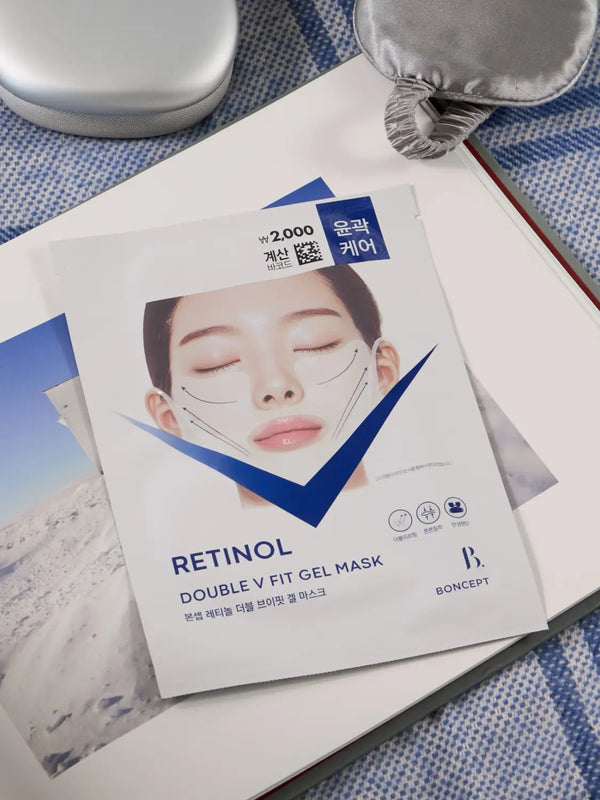 [Bonset Skincare] Bonset Retinol Double V-Fit Gel Mask 1 Sheet (22g) / 본셉 레티놀 더블 브이핏 겔마스크 1매 22 g