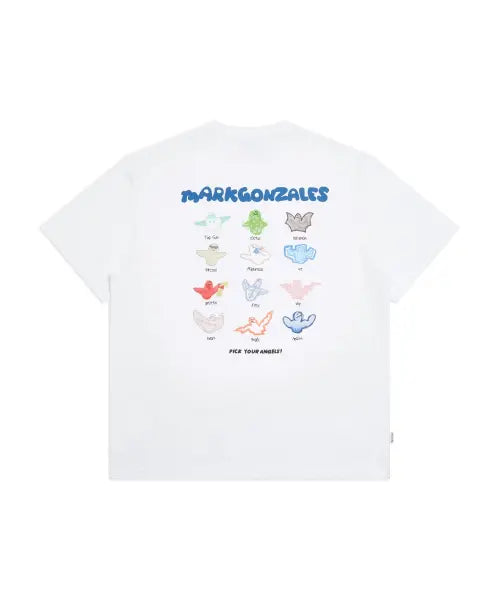 [MARK GONZALES] Angel Characters Short Sleeve T-Shirt - White / 엔젤 캐릭터즈 반팔 티셔츠 - WHITE