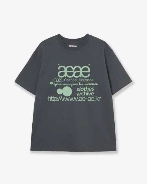 [AEAE] WEB LOGO T-SHIRTS [CHARCOAL]