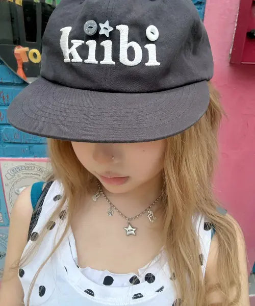 [KIIBI] Logo Button Cap Black