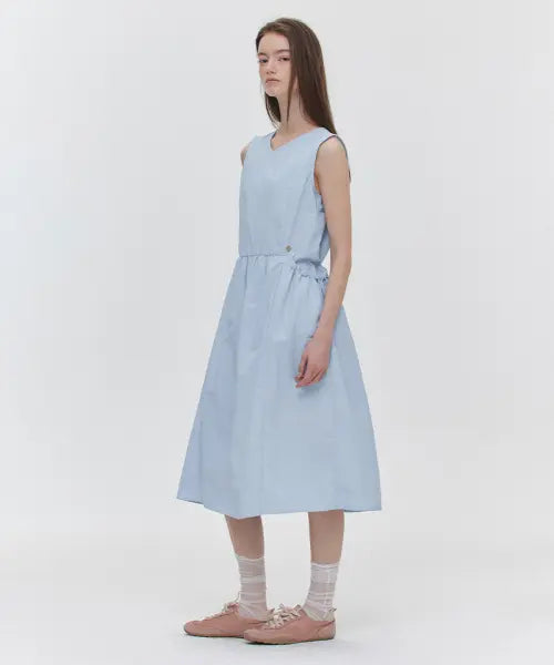 [MARIE CLAIRE] Pocket String Sleeveless Dress / 바스락 포켓 스트링 슬리브리스 원피스(MAGBOP02MSB)