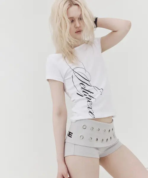 [SETUP-EXE] LACE CROSS T-SHIRT / WHITE