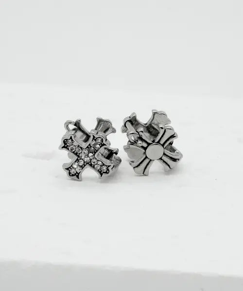 [IAMJ] Dual Cross Ear Rings / 듀얼 크로스 원터치 귀걸이