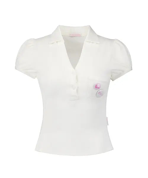 [FORUSRING] Sugar club pk shirt (ivory)