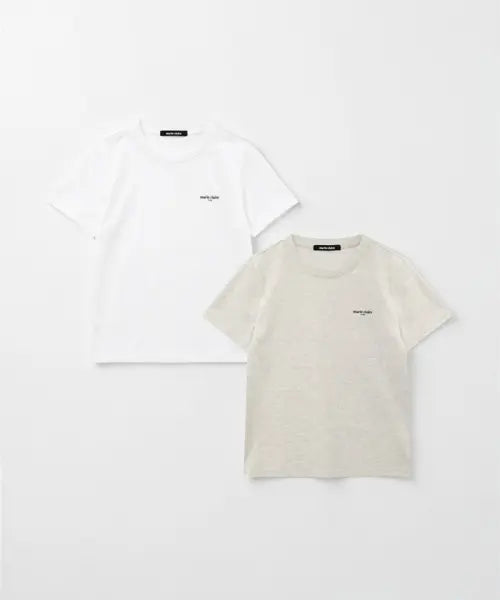 [MARIE CLAIRE] [2PACK] Classic Logo Regular Fit Short Sleeve T-Shirt / [2PACK] 클래식 로고 레귤러핏 반팔 티셔츠(MAGBTS19MWO)