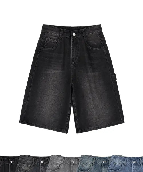 [DALEN] Carpenter Wide Denim Shorts - (5 Colors) / 카펜더 와이드 데님 쇼츠 - (5컬러)