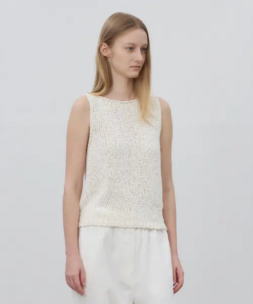 [LOTE] Crochet Sleeveless Knit_2 Color