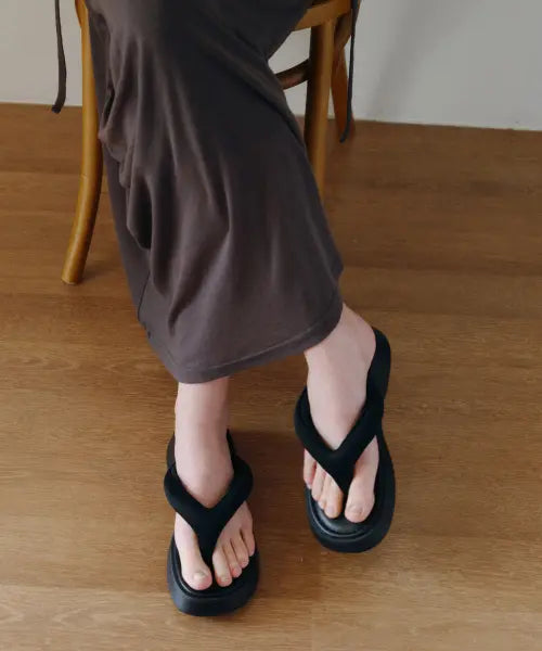 [JILL BY JILLSTUART] Shushu Cushion Platform Flip Flops - 3 Colors / [슈슈] 쿠션 플랫폼 플립플랍 - 3colors