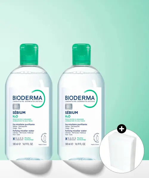 [BIODERMA] Sebiam H2O 500ml (Hydro-Balance Cleansing Water) - 2 Pack / [2개] 세비엄 H2O 500ml (유수분 밸런스 클렌징 워터)x2