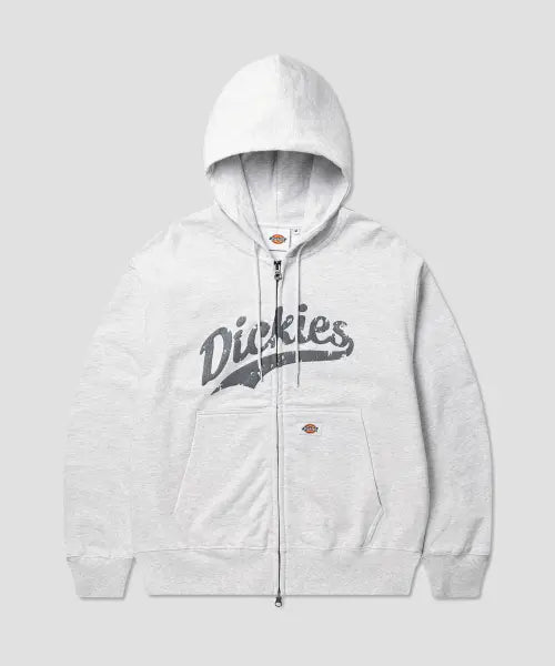 [DICKIES] Baseball Hooded Zip-Up White Melange / 베이스볼 후드 집업 White Melange