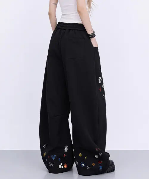 [ARTISTWEAR] [ATW] Little Chaos Line Wide Pants - 2 Colors / [ATW] 리틀 카오스 라인 와이드팬츠 - 2COLOR