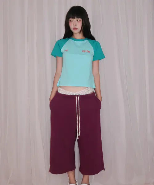 [KIKOZY] And Tough Midi Pants_Purple / 앤드 터프 미디 팬츠 퍼플