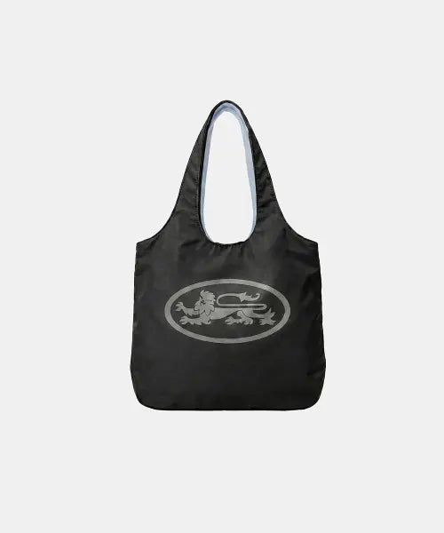 [BADBLOOD] Nylon Shopper Bag - Black/Blue / Reversible Nylon Shopper Bag - Black/Blue