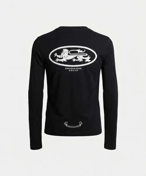 [BADBLOOD] BAD Mini Logo Fitted Long Sleeve T-Shirt - Black