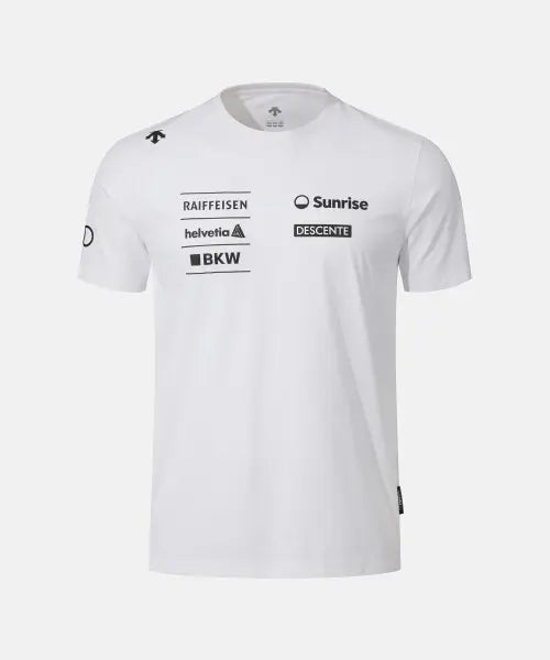 [DESCENTE] Switzerland Ski Team Graphic Short Sleeve T-Shirt White / 스위스 스키 팀그래픽 반팔 티셔츠 화이트 SR323STS81