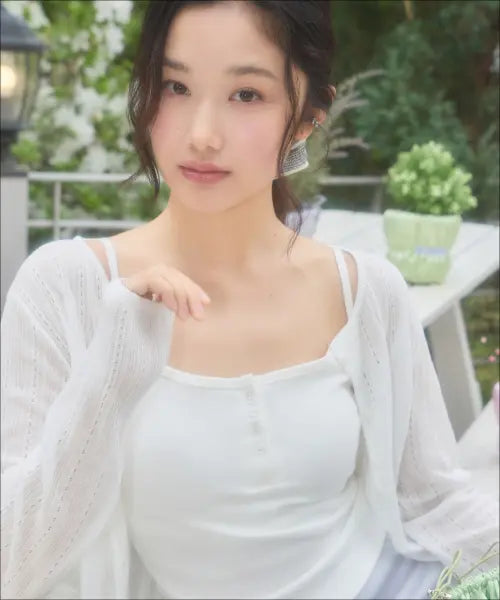 [MIXXO] Built-in Bra Button-Up Sleeveless Top / 캡내장 버튼업 슬리브리스_MIWHNG510A