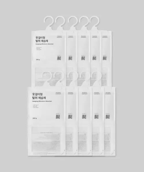 [MUSINSA STANDARD HOME \u0026 PRODUCTS] Hanger-Type Deodorizing Dehumidifier 200g (10 Pack) / 옷걸이형 탈취 제습제 200g 10팩