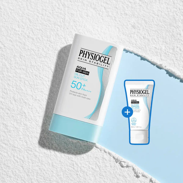 [physiogel] Physiogel Aqua For Men Oil Cut Sun Stick 19g (Set with Lotion 30ml) / 피지오겔 아쿠아 포맨 오일컷 선스틱 19g 기획 (+로션 30ml)
