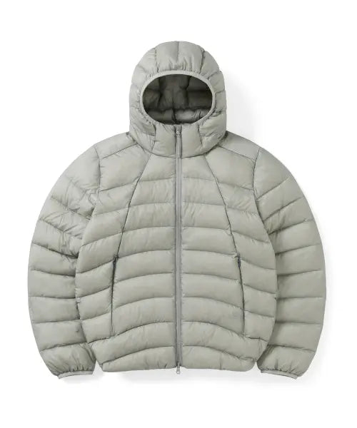 [SUNLOVETOUR] Hooded Fly Light Down Jacket Silver