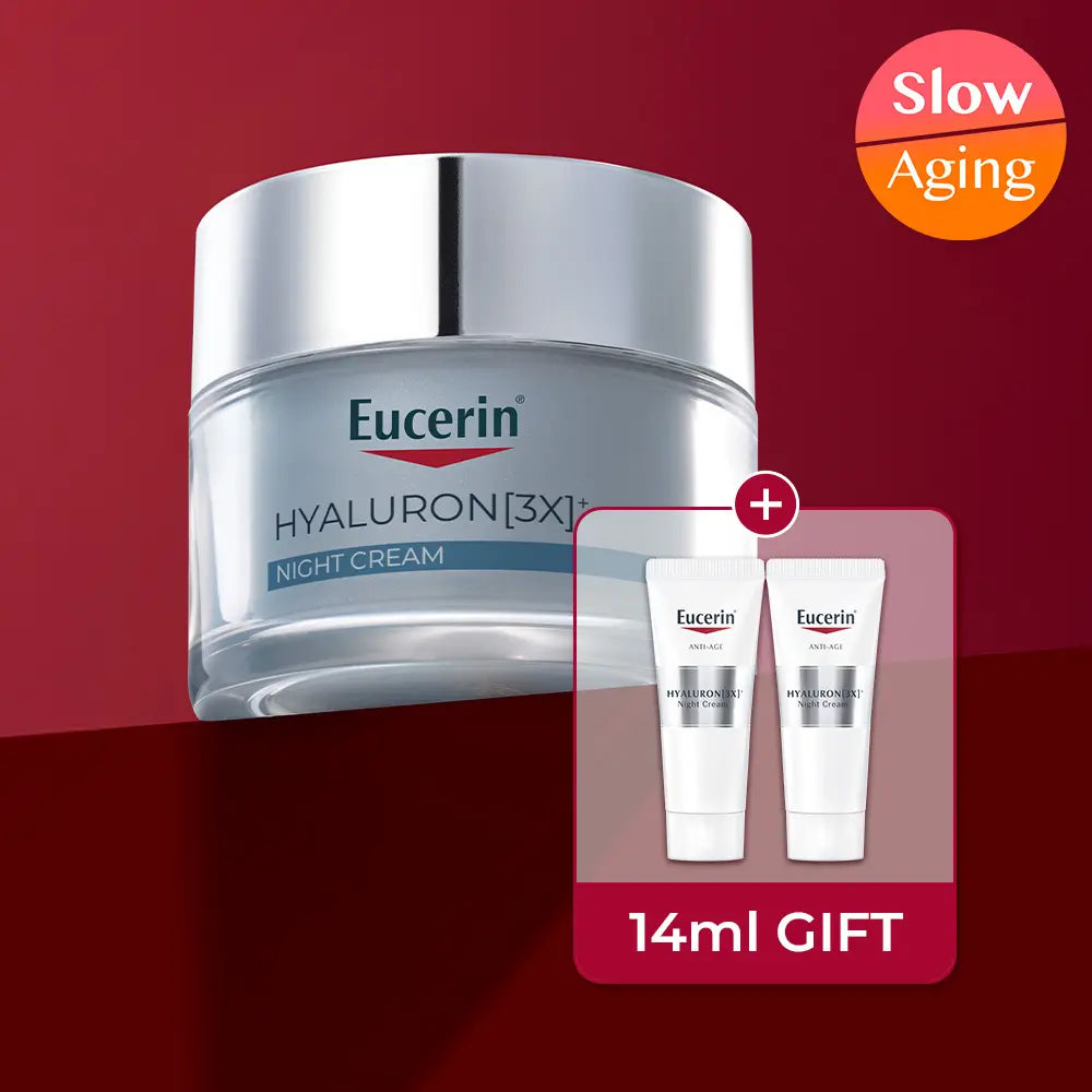 [Eucerin] Eucerin Hyaluron 3X Night Cream 50ml Set (+7ml*2) / [2700만개 판매] 유세린 하이알루론 3X 나이트크림 50ml 기획 (+나이트크림7ml*2)