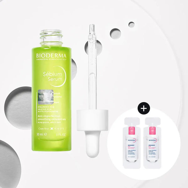[BIODERMA] Bioderma Sebium Serum 30ml (Includes Sensibio H2O 5ml*2) / 바이오더마 세비엄 세럼 30ml 기획 (+센시비오 H2O 5ml*2) (2604)