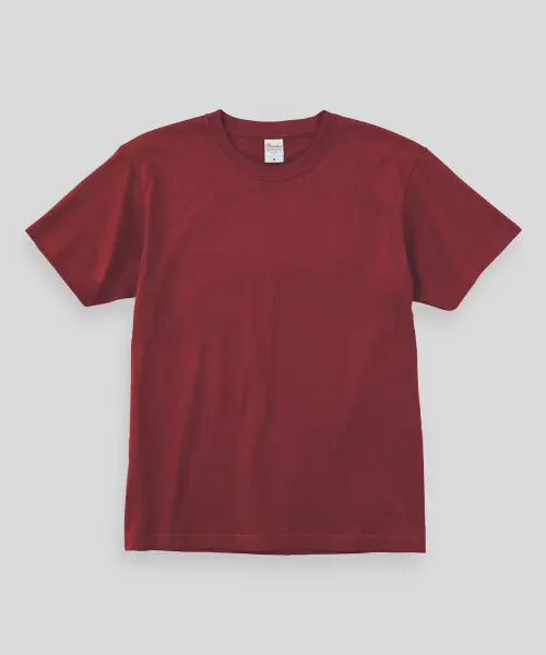 [PRINTSTAR] 14-Gauge 7.4oz Heavyweight Round Neck Oversized Plain T-Shirt - Burgundy / 14수 7.4oz 헤비웨이트 라운드 오버핏 무지 반팔 티셔츠 - 버건디