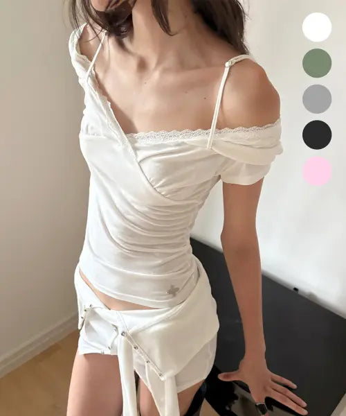 [2000ARCHIVES] REYA LACE TOP (5 COLORS)