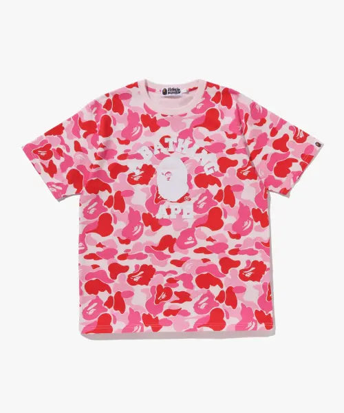 [BAPE] ABC Camo College T-Shirt (M) Pink / ABC 카모 콜리지 티셔츠(M) PINK