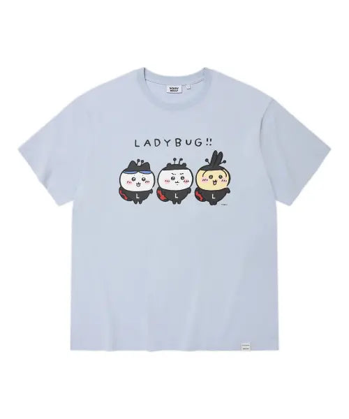 [WACKY WILLY] Munjakwi Ladybug Graphic T-Shirt Sky Blue / 먼작귀 무당벌레 그래픽 반팔티셔츠 스카이블루